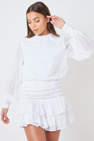 Creea Embroidered Dress - White